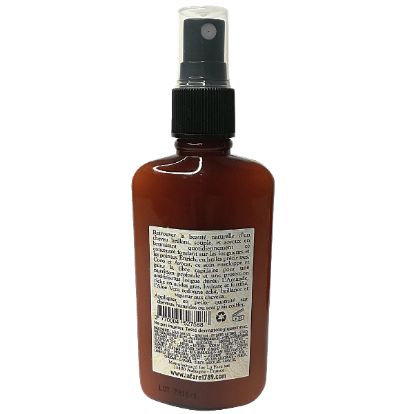 Soin éclat Bio anti-frizz spray cheveux- enrichi en huiles de coco et d'avocat et d'aloe vera-(100 ml)