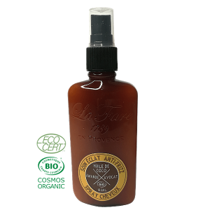 Soin éclat Bio anti-frizz spray cheveux- enrichi en huiles de coco et d'avocat et d'aloe vera-(100 ml)